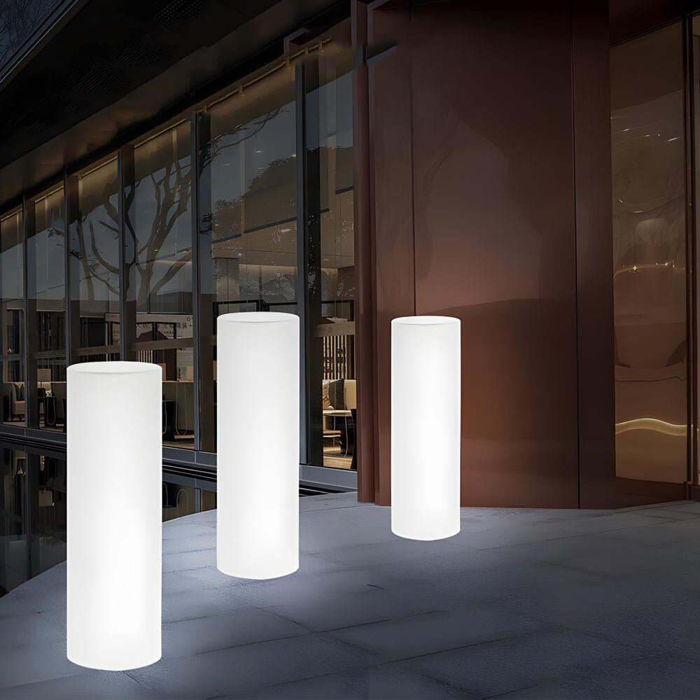 RGB Color Changing Waterproof Column Light – Wired, Rechargeable & Solar Options