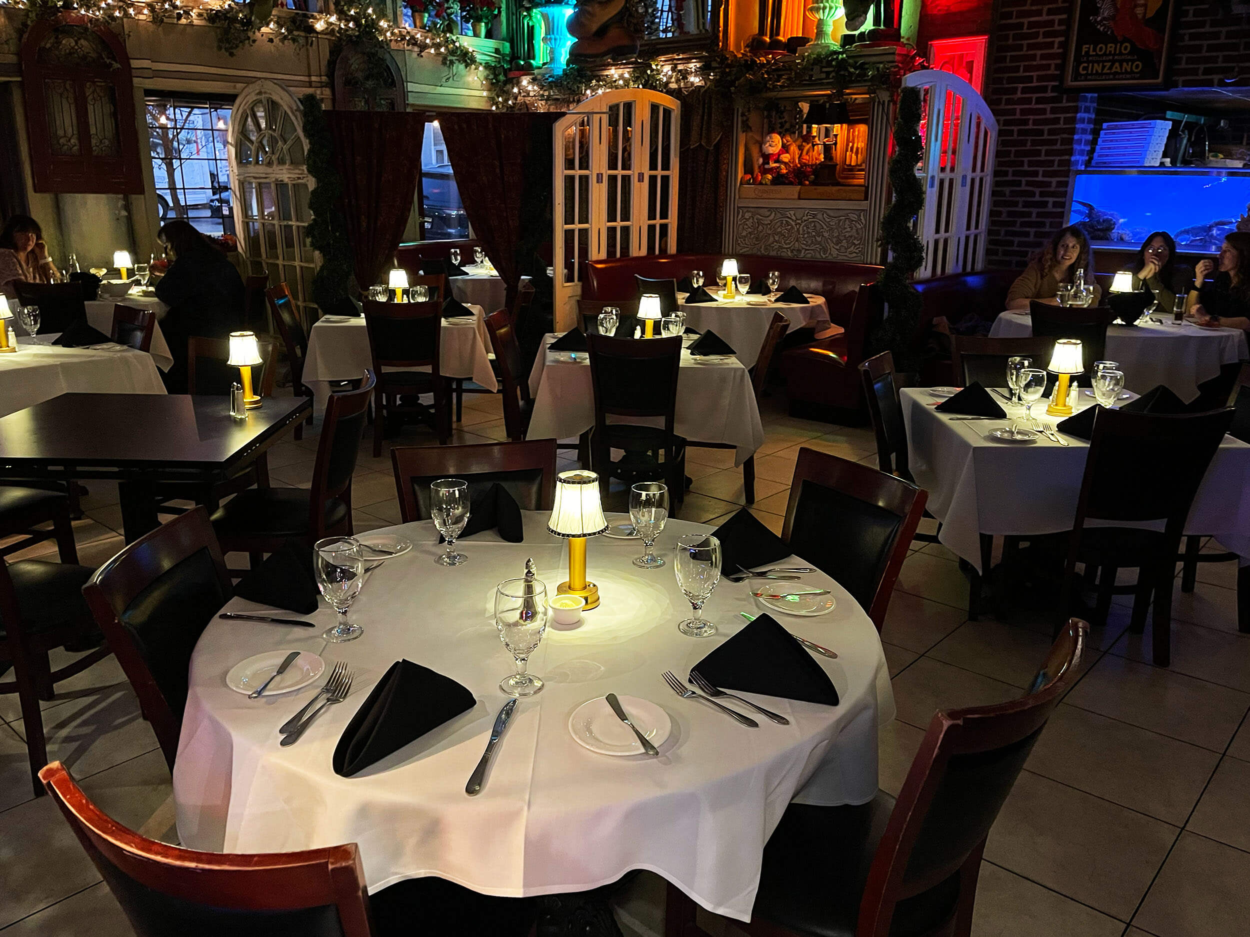 Soft Fabric Shade with Warm Ambient Lighting