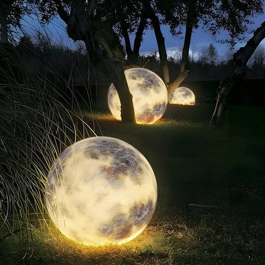 Dreamy Moon Glass Lawn Light – Waterproof LED Luminous Outdoor Lamp for Garden, Patio & Pathway