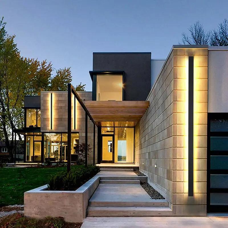 Long LED Linear Wall Lights – Dimmable RGB Modern Black Minimalist Lighting for Home, Hallway & Living Room Decor venvolt