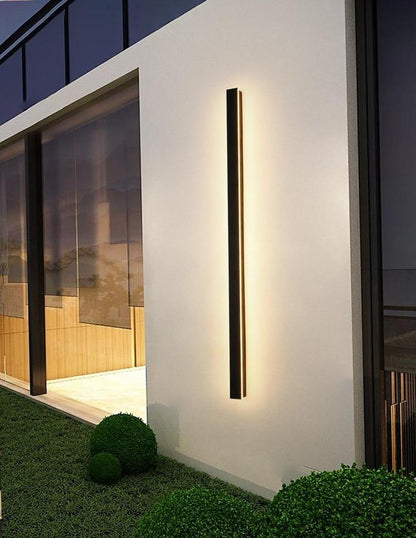 Long LED Linear Wall Lights – Dimmable RGB Modern Black Minimalist Lighting for Home, Hallway & Living Room Decor
