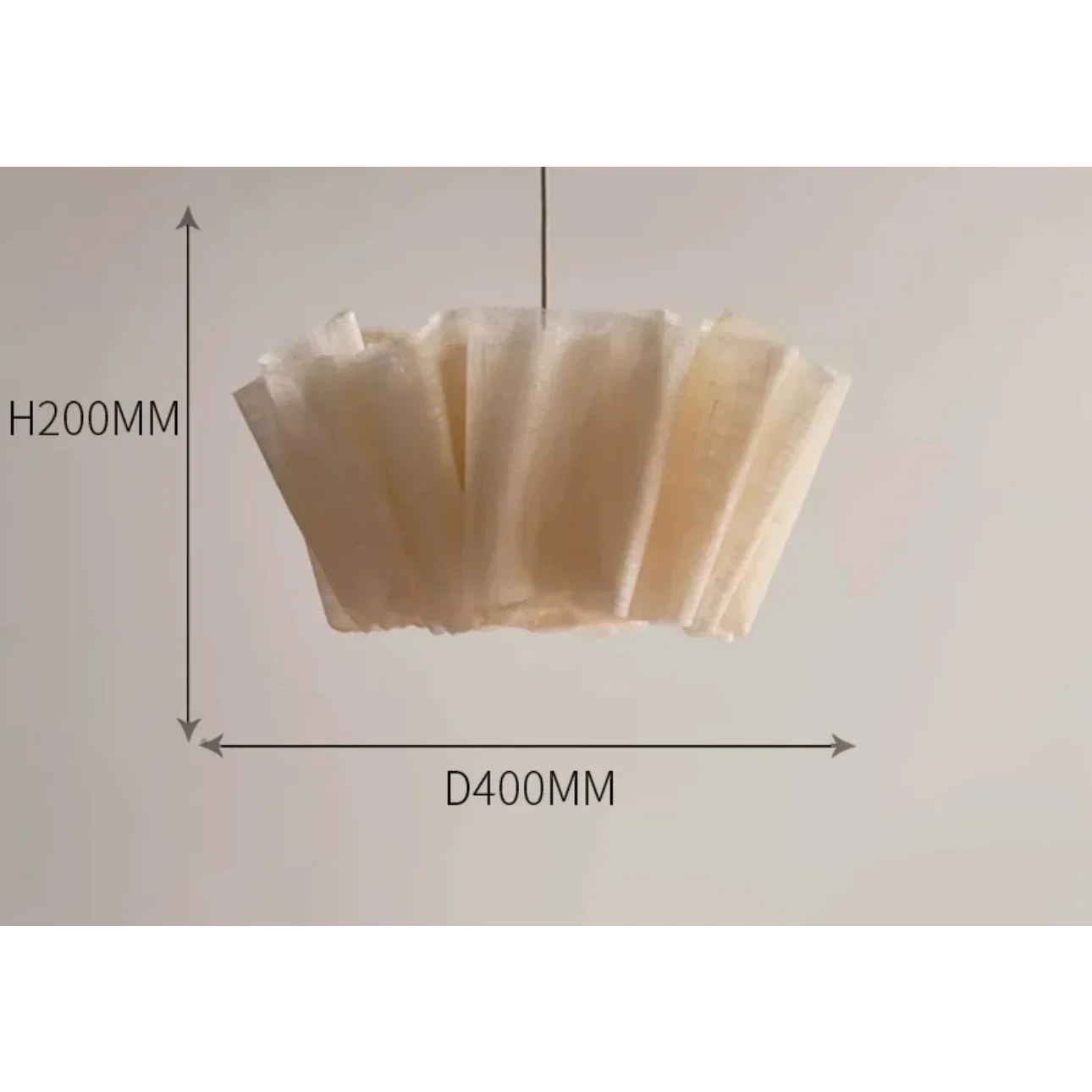 Minimalist Pendant Light – Handmade Natural Lampshade for Modern Living and Dining Room