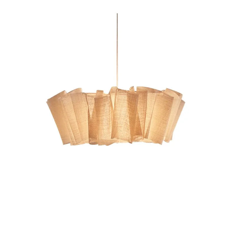 Minimalist Pendant Light – Handmade Natural Lampshade for Modern Living and Dining Room