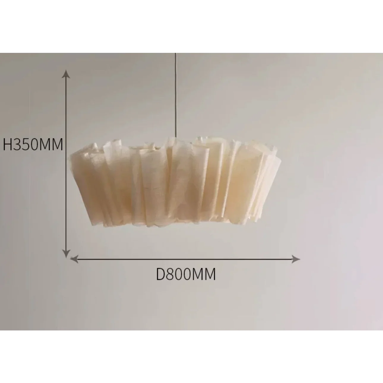 Minimalist Pendant Light – Handmade Natural Lampshade for Modern Living and Dining Room