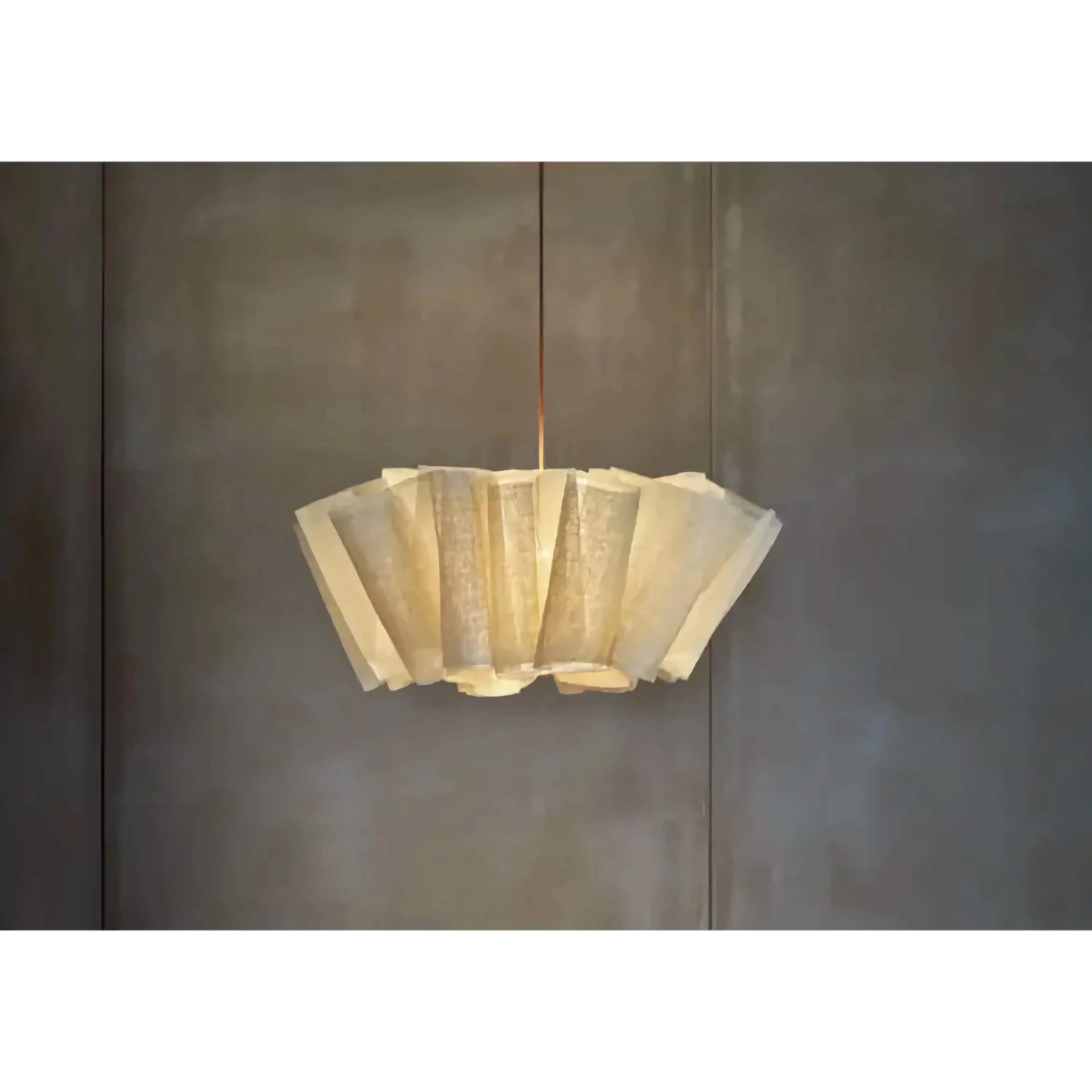 Minimalist Pendant Light – Handmade Natural Lampshade for Modern Living and Dining Room