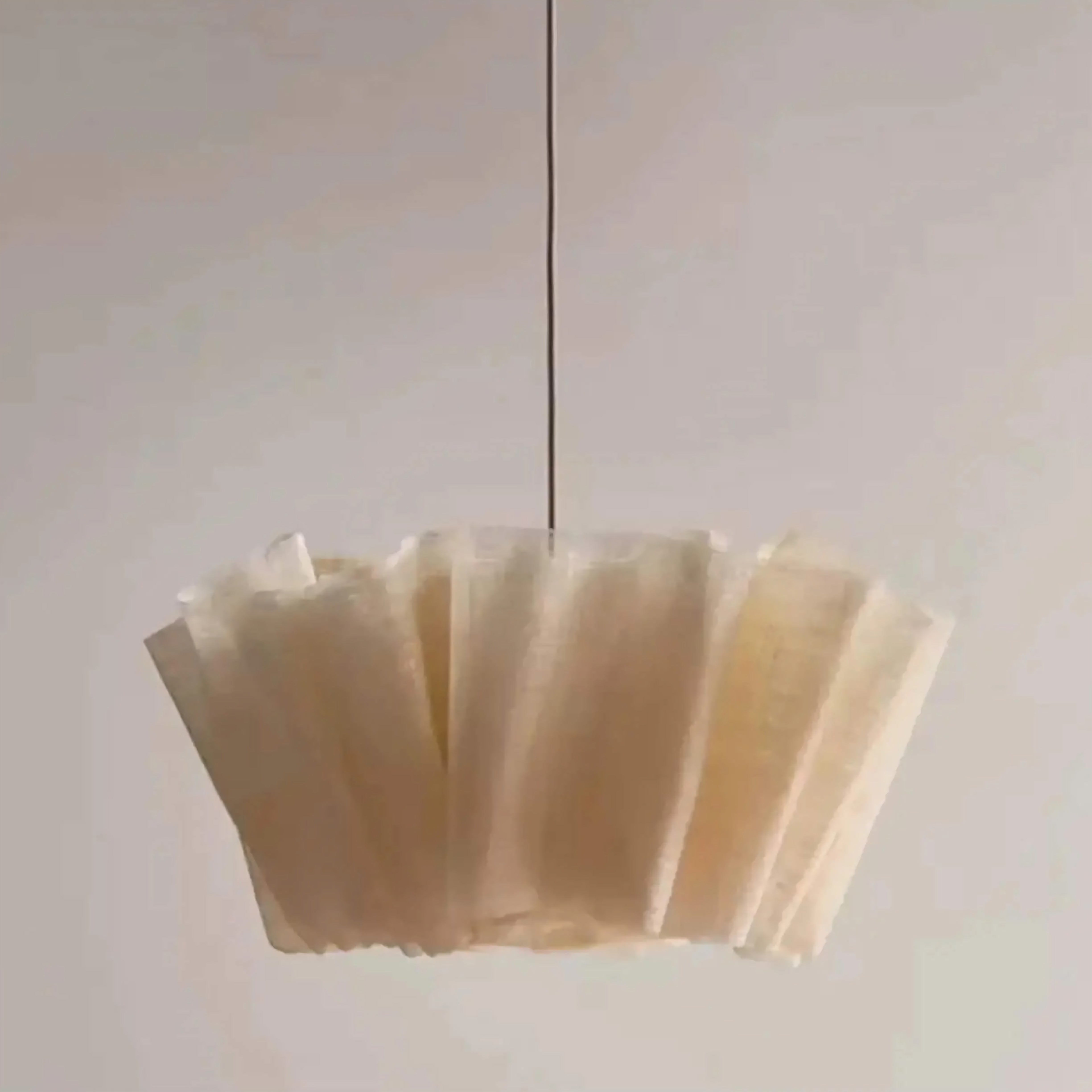Minimalist Pendant Light – Handmade Natural Lampshade for Modern Living and Dining Room