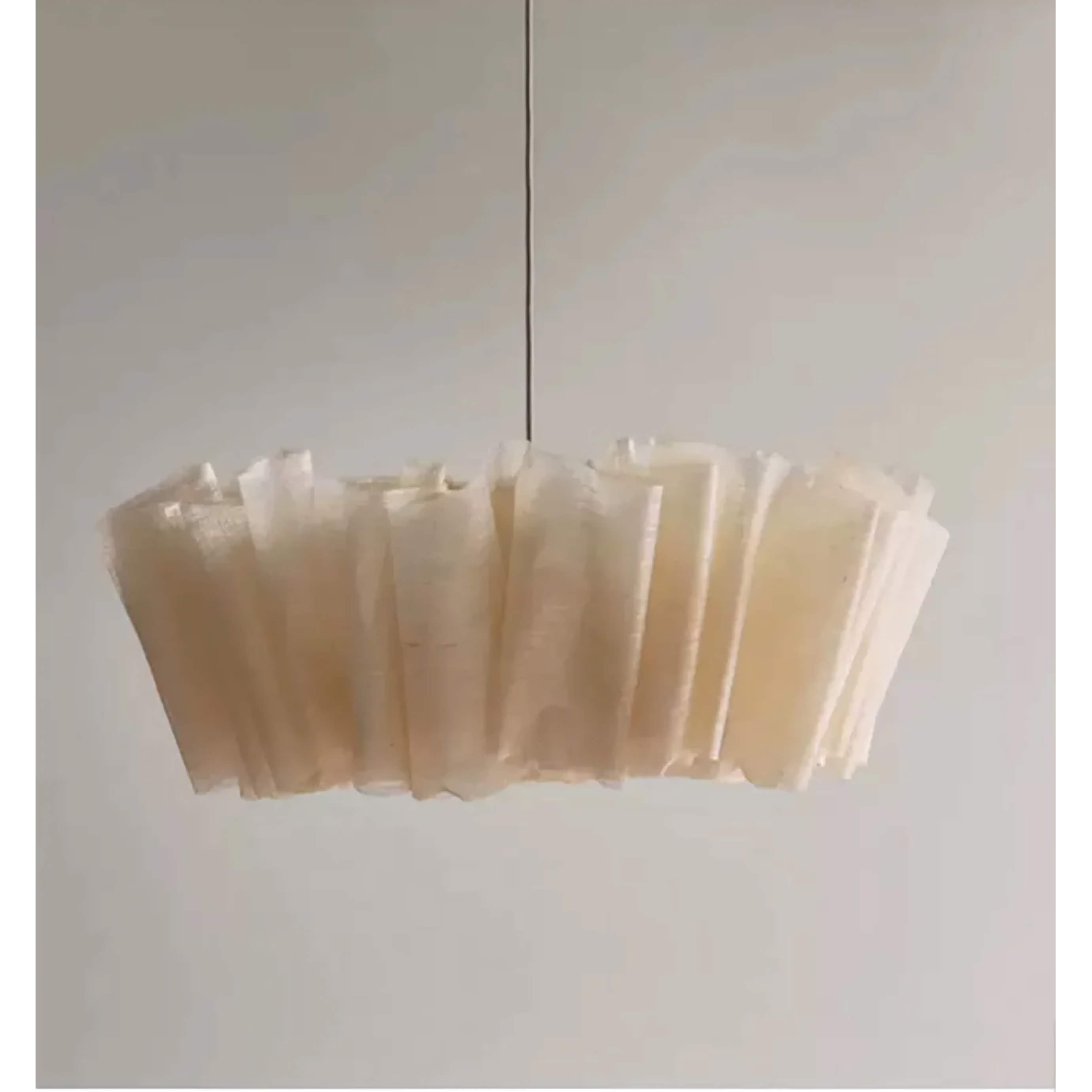 Minimalist Pendant Light – Handmade Natural Lampshade for Modern Living and Dining Room