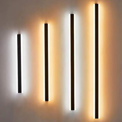 Linear LED Long Outdoor Wall Light – Minimalist Waterproof Exterior Wall Mount Lighting for Porch, Patio & Building Facade
