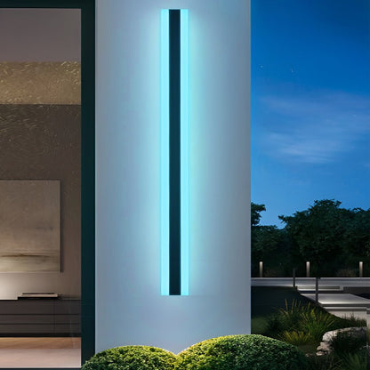 Linear LED Long Outdoor Wall Light – Minimalist Waterproof Exterior Wall Mount Lighting for Porch, Patio & Building Facade