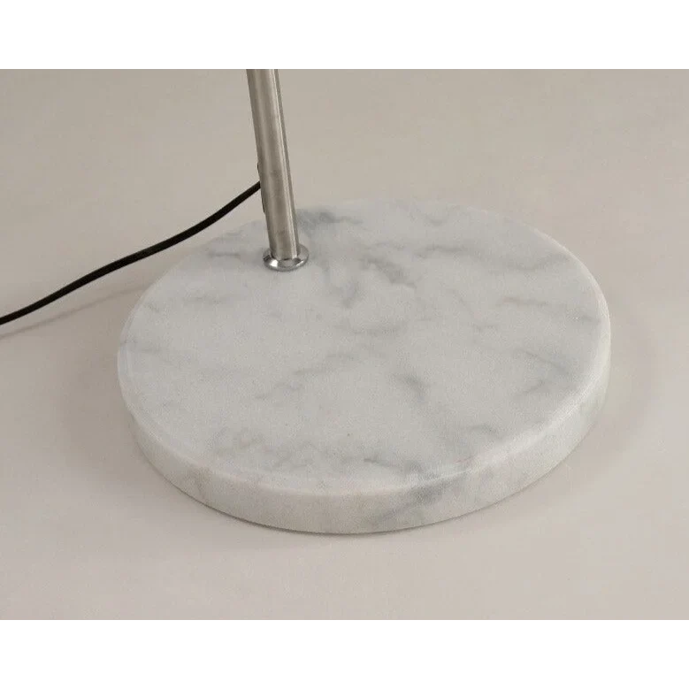 Modern Chrome Arc Floor Lamp – Elegant Curved Design with Frosted Glass Lampshade