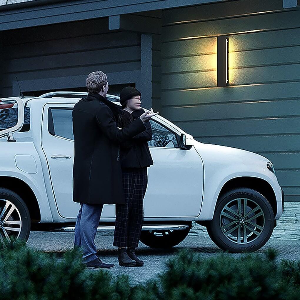 Waterproof LED Rectangular Wall Light – Outdoor Minimalist Bar Lamp for Home