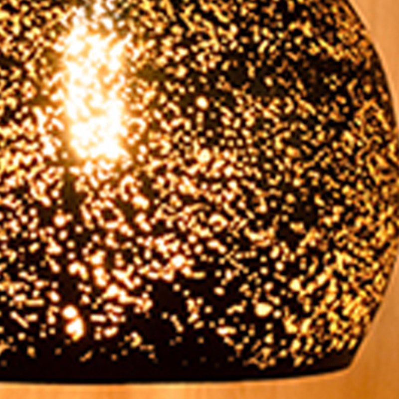 Vintage Iron Pendant Lamp – Nordic Loft Retro E27 Hanging Light with Etched Metal Shade