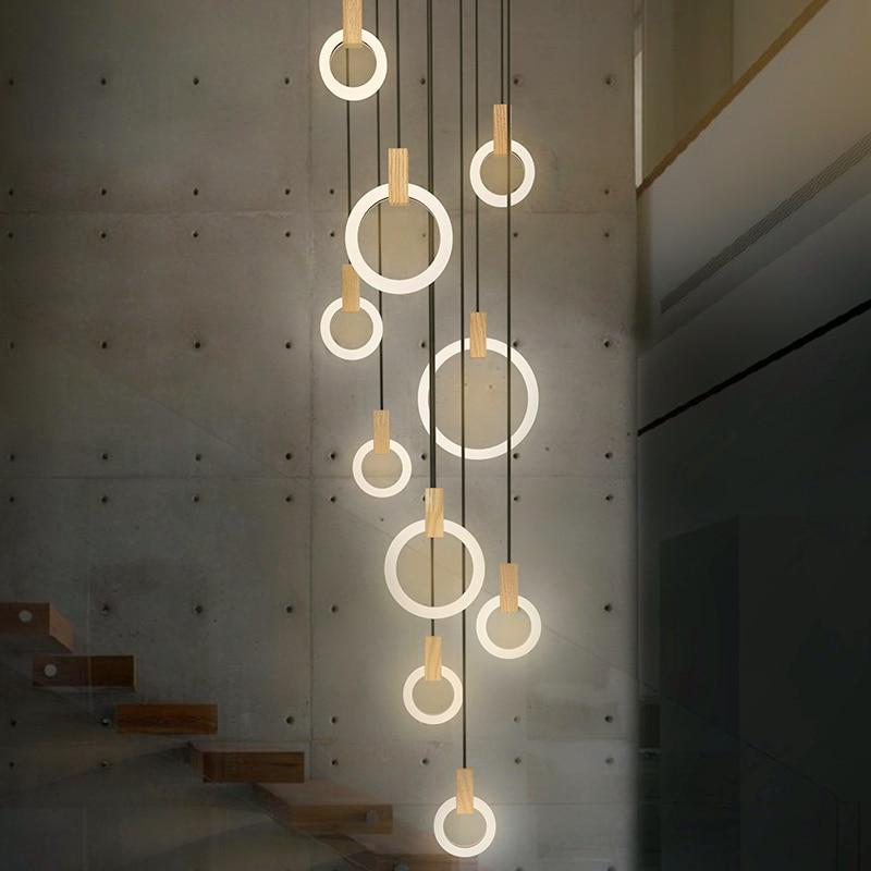 Multi-Ring LED Ceiling Light for Staircase, Dining & Living Room