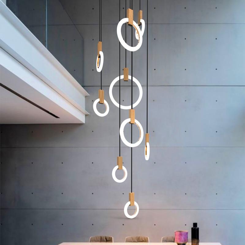 Multi-Ring LED Ceiling Light for Staircase, Dining & Living Room