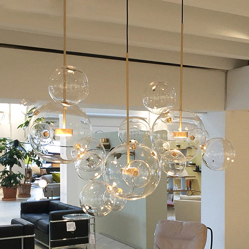 Hand-Blown Glass Ceiling Lamp for Living & Dining Room