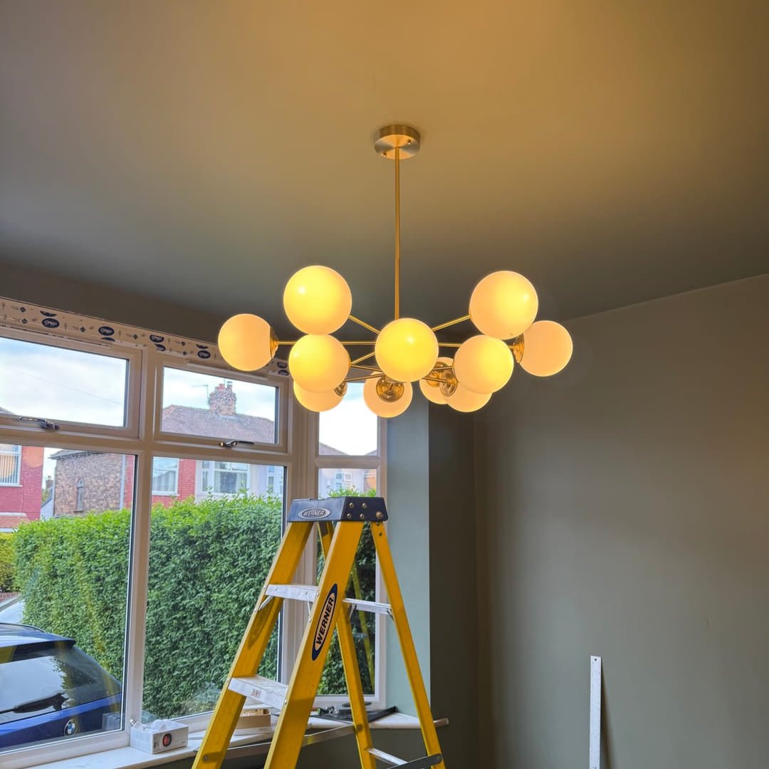 Modern Mid-Century Brass Ceiling Light Fixture