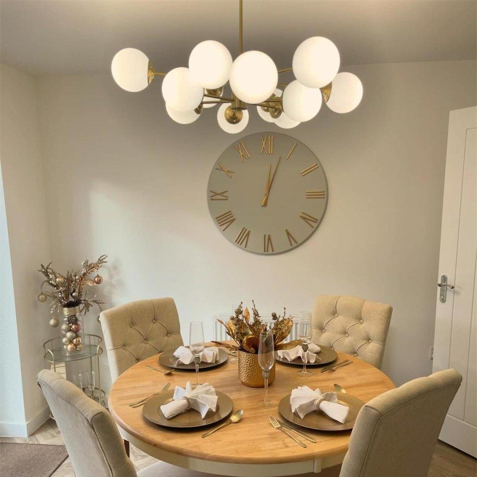 Modern Mid-Century Brass Ceiling Light Fixture