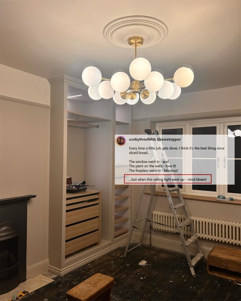 Modern Mid-Century Brass Ceiling Light Fixture