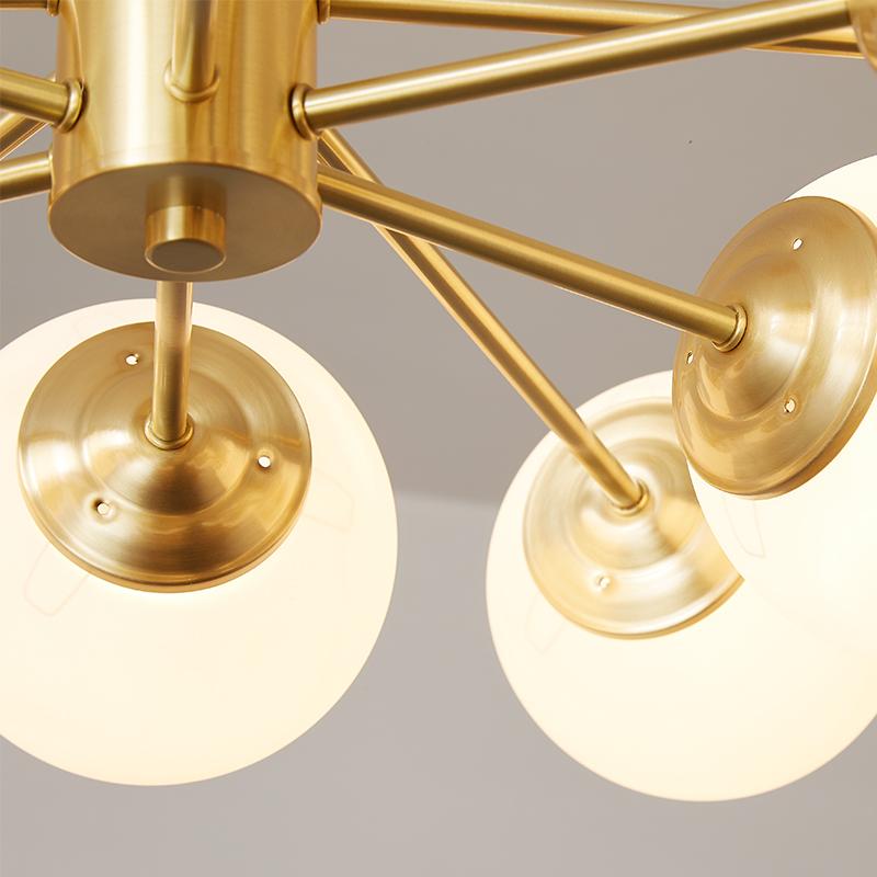 Modern Mid-Century Brass Ceiling Light Fixture