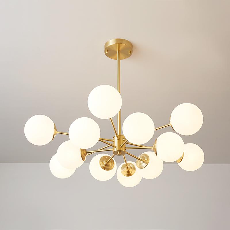 Modern Mid-Century Brass Ceiling Light Fixture