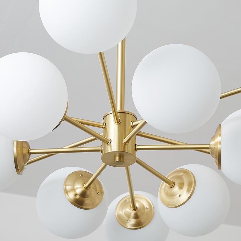 Modern Mid-Century Brass Ceiling Light Fixture