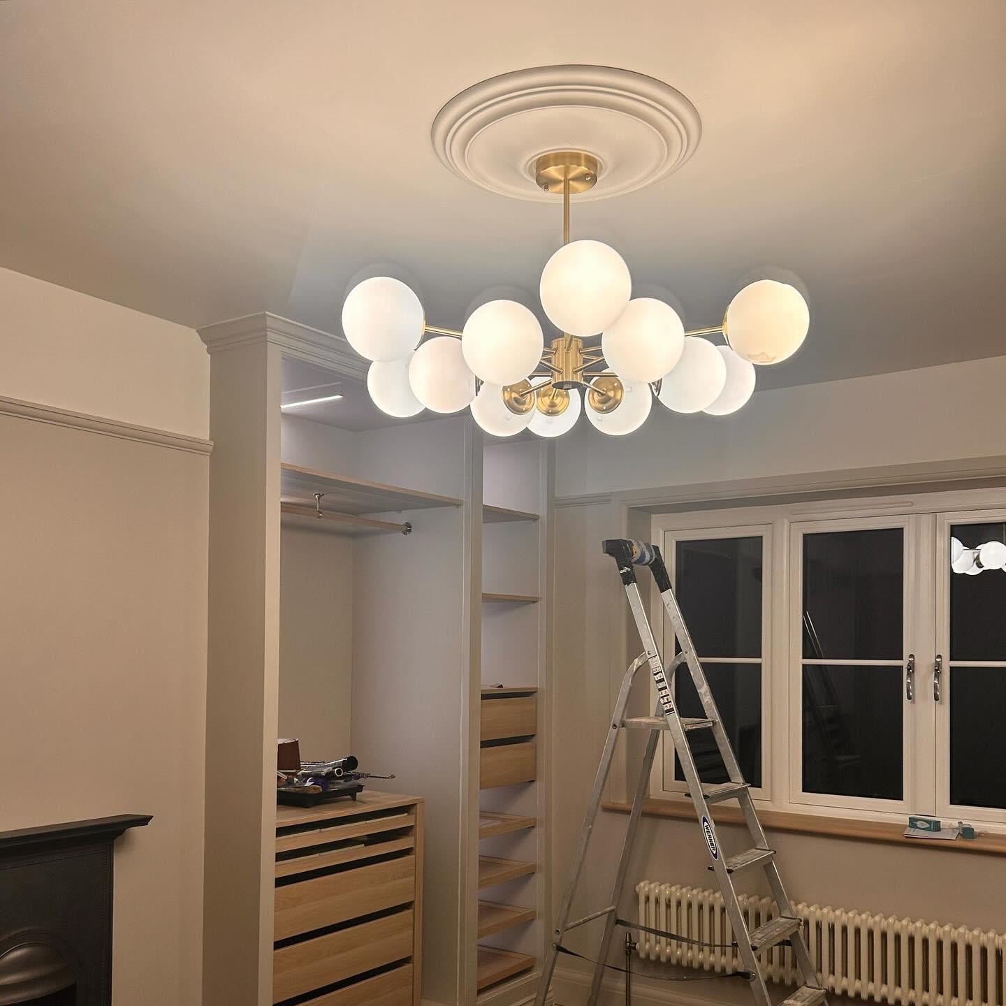 Modern Mid-Century Brass Ceiling Light Fixture