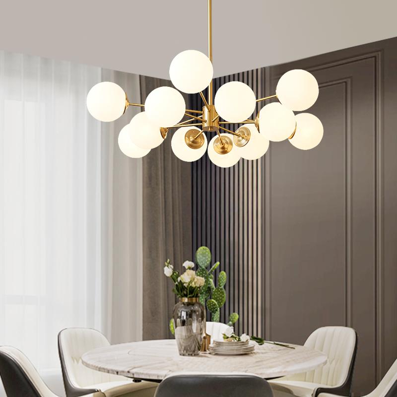 Modern Mid-Century Brass Ceiling Light Fixture