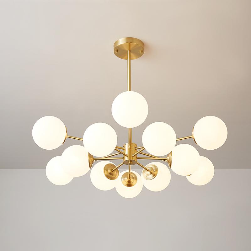 Modern Mid-Century Brass Ceiling Light Fixture