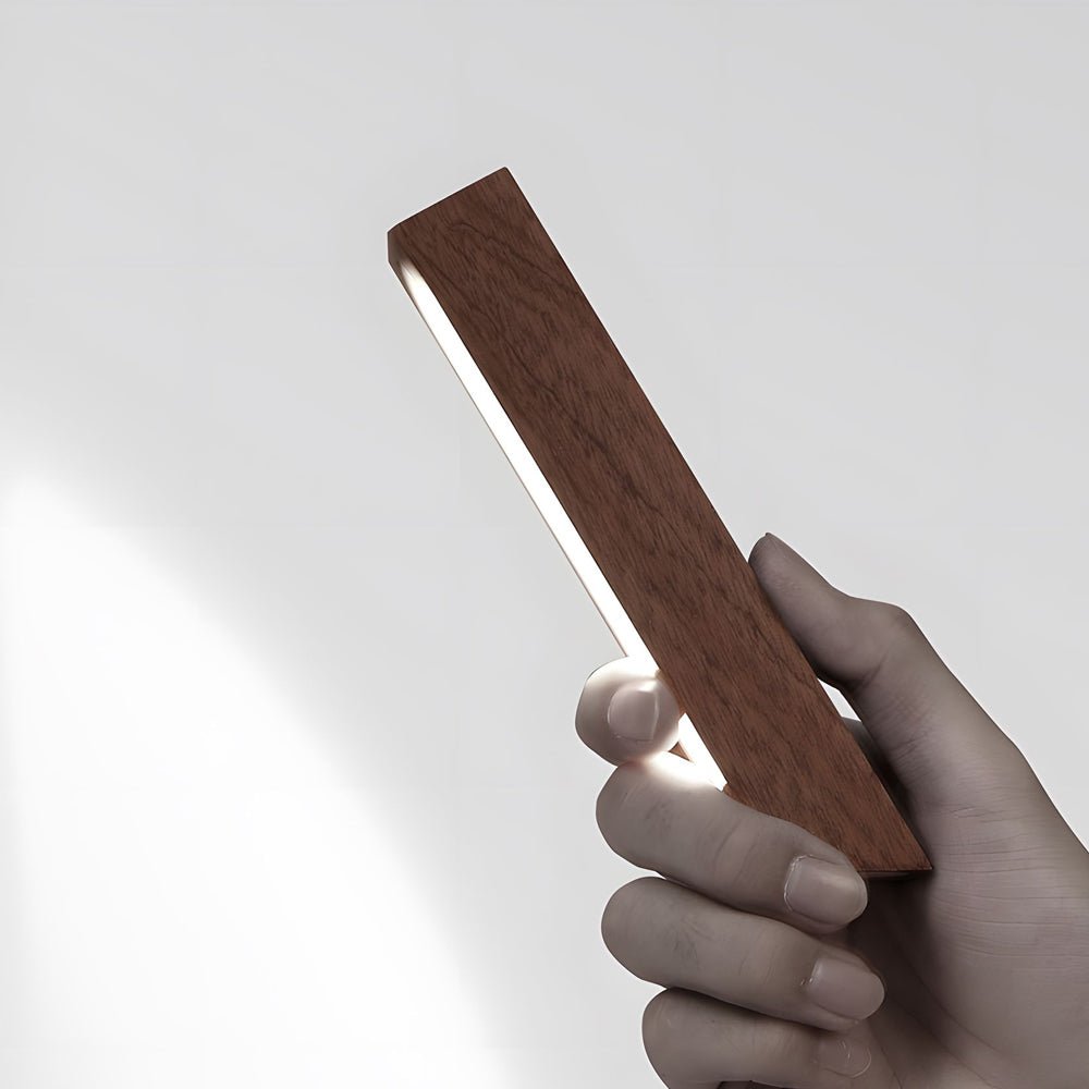 Magnetic LED Linear Ambient Light with Adjustable 360° Head & Wooden Base