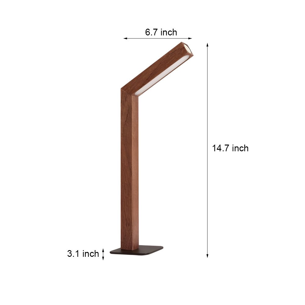 Magnetic LED Linear Ambient Light with Adjustable 360° Head & Wooden Base