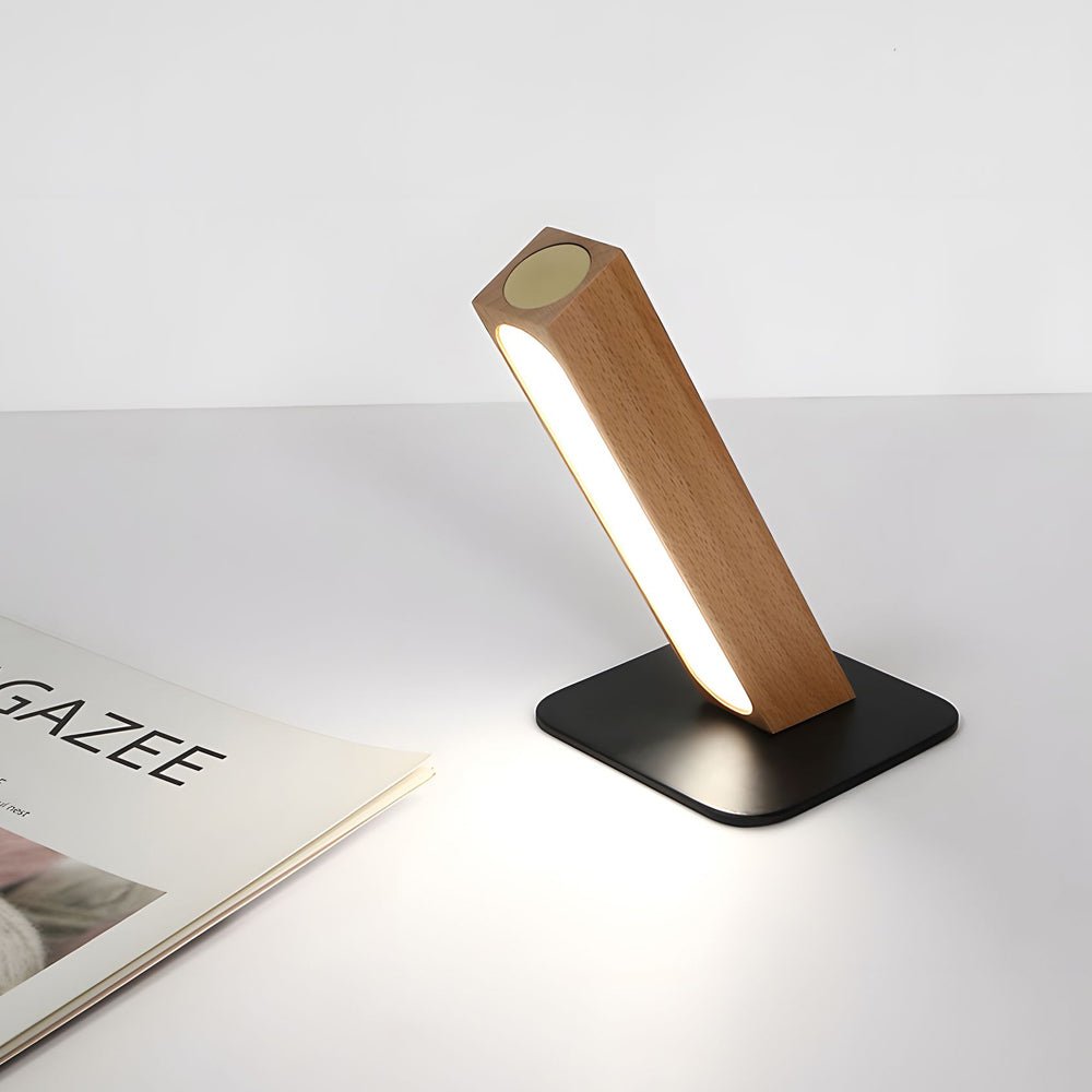 Magnetic LED Linear Ambient Light with Adjustable 360° Head & Wooden Base