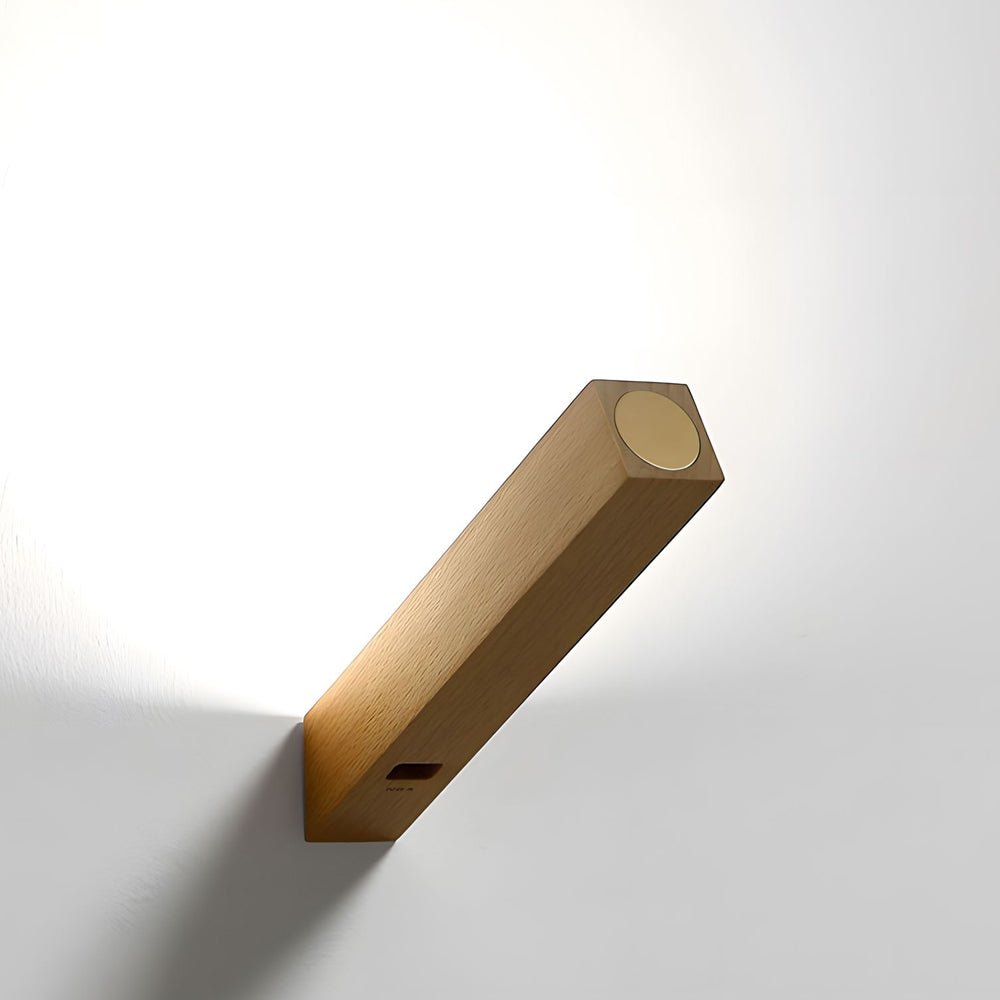 Magnetic LED Linear Ambient Light with Adjustable 360° Head & Wooden Base
